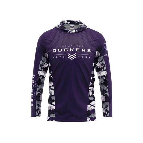 Fremantle Dockers Youths Hooded Fishing Shirt