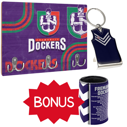 Fremantle Dockers Key Rack & Key Ring Bundle