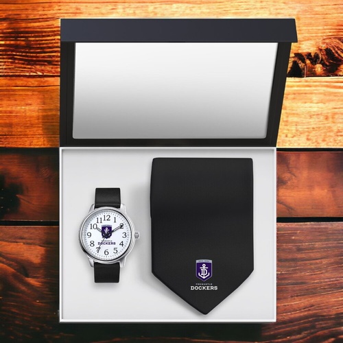 Fremantle Dockers Watch and Tie Gift Set