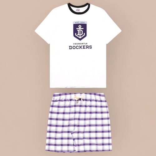 Fremantle Dockers Mens Check PJ Set