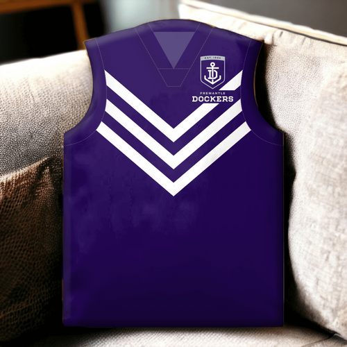 Fremantle Dockers Guernsey Shaped Cushion
