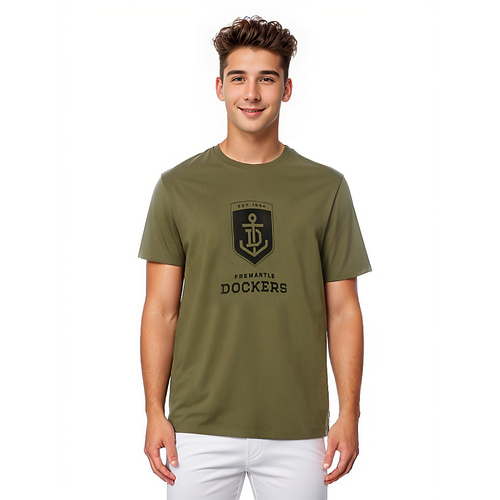 Fremantle Dockers Olive Logo Adults Tee