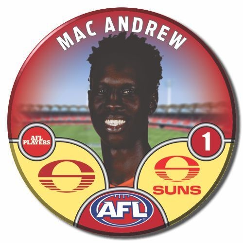 Gold Coast Suns 2025 Player Pin Badge - ANDREW