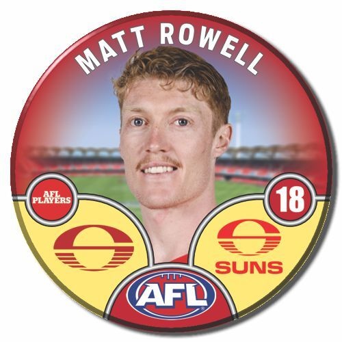Gold Coast Suns 2025 Player Pin Badge - ROWELL