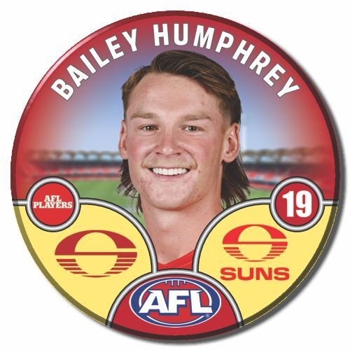 Gold Coast Suns 2025 Player Pin Badge - HUMPHREY