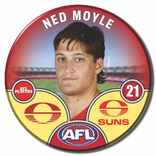 Gold Coast Suns 2025 Player Pin Badge - MOYLE