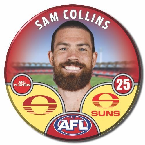 Gold Coast Suns 2025 Player Pin Badge - COLLINS