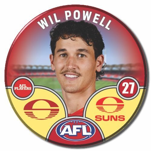 Gold Coast Suns 2025 Player Pin Badge - POWELL