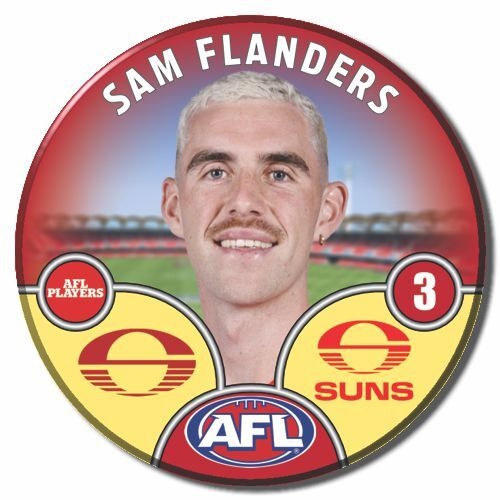 Gold Coast Suns 2025 Player Pin Badge - FLANDERS
