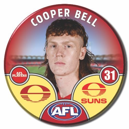 Gold Coast Suns 2025 Player Pin Badge - BELL