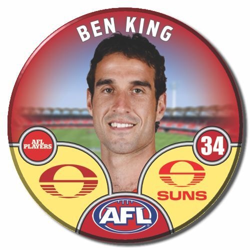 Gold Coast Suns 2025 Player Pin Badge - KING