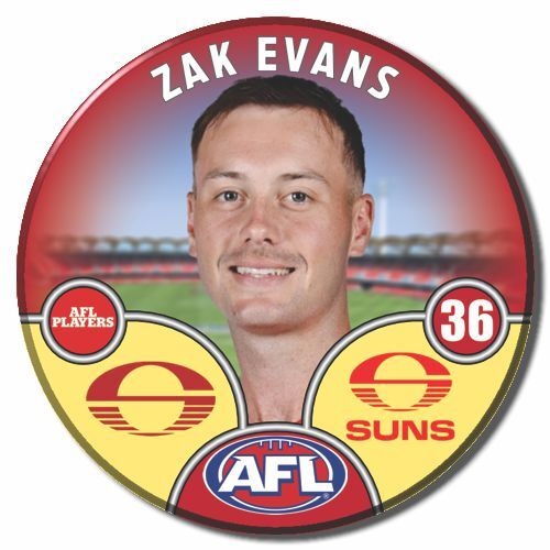 Gold Coast Suns 2025 Player Pin Badge - EVANS