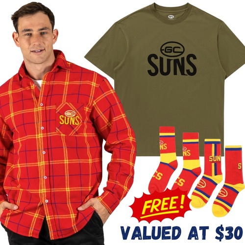 Gold Coast Suns Dad Pack - FREE Socks