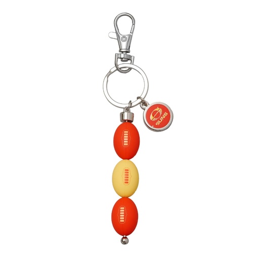 Gold Coast Suns 3 Ball Charm Keyring