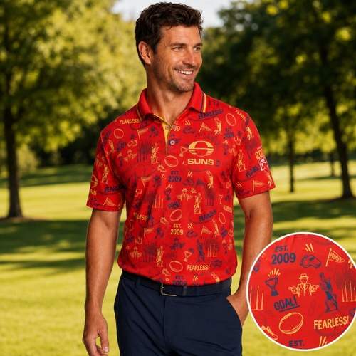 Gold Coast Suns Mens Scrambler Golf Polo