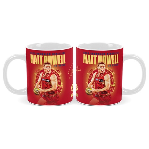 Gold Coast Suns Matt Rowell 2025 Brownlow Coffee Mug