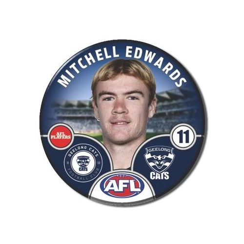 Geelong Cats 2025 Player Pin Badge - EDWARDS
