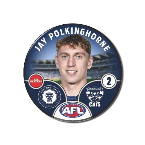 Geelong Cats 2025 Player Pin Badge - POLKINGHORNE