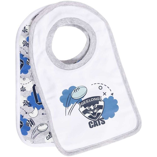 Geelong Cats Baby Cloud 2Pk Bibs