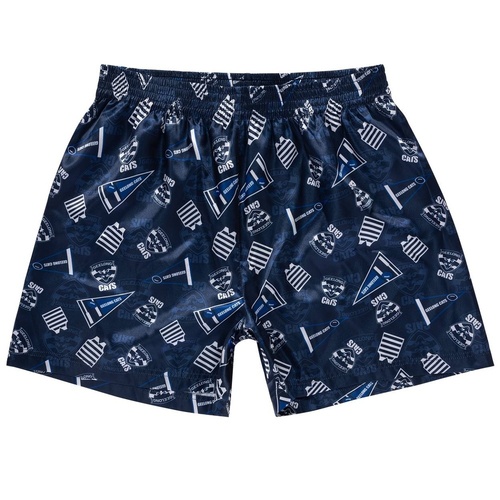 Geelong Cats Adults Satin Boxer Shorts