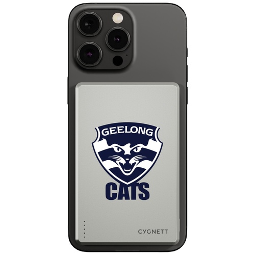 Geelong Cats AFL Magnetic Wireless Power Bank