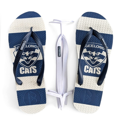 Geelong Cats Boomerangz Thongs w/extra Straps