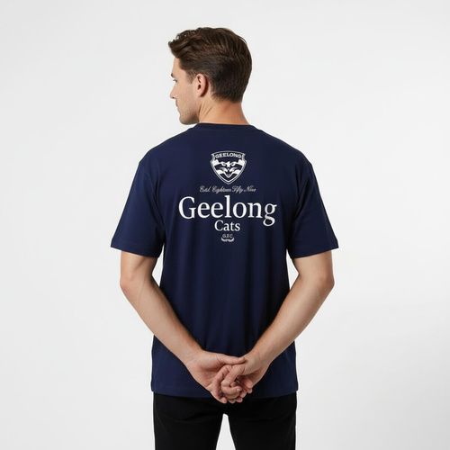 Geelong Cats Mens Multi Logo Tee