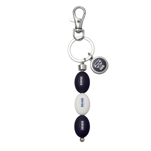 Geelong Cats 3 Ball Charm Keyring