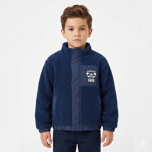 Geelong Cats Kids Polar Fleece Over Sized Jacket