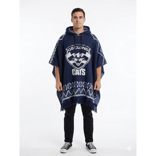 Geelong Cats Dakota Knitted Poncho