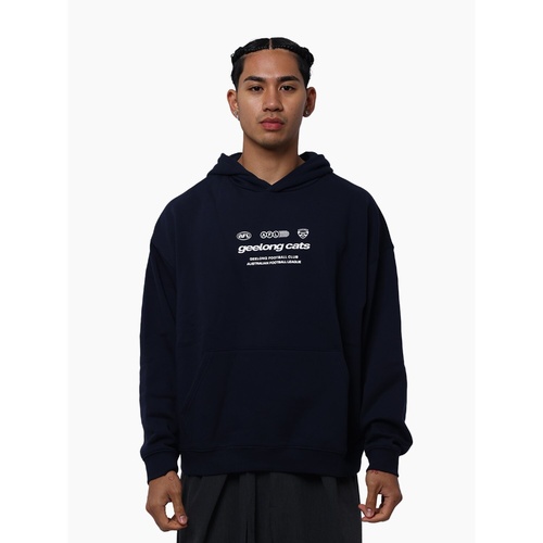 Geelong Cats Mens Lifestyle Box Fit Hood Size:S