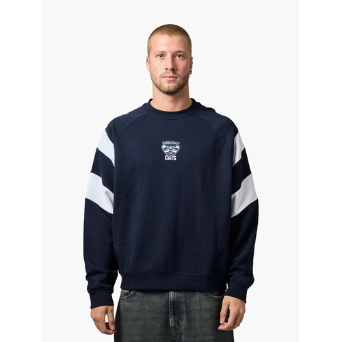 Geelong Cats Unisex Splice Crew Size:L