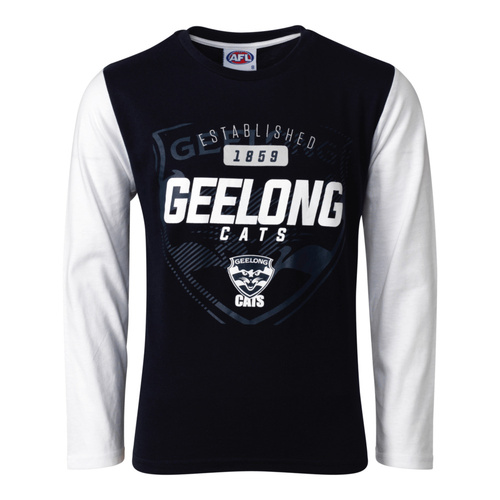 Geelong Cats Youths Long Sleeve T-Shirt