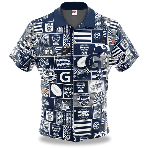 Geelong Cats Pop Art Button Up Shirt