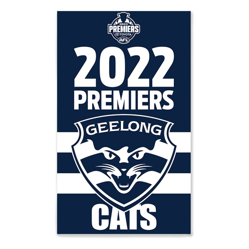 Geelong Cats 2022 Premiers Supporter Flag
