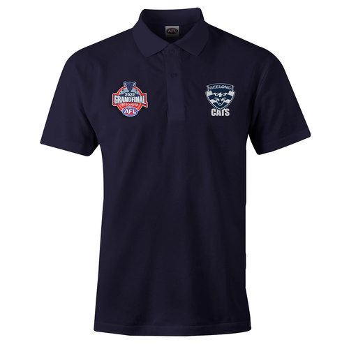 Geelong Cats 2022 Grand Final Mens Blue Polo