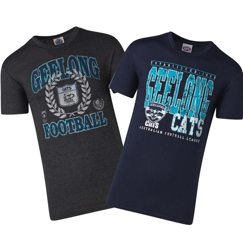 Geelong Cats Mens Duo Pack T-Shirts