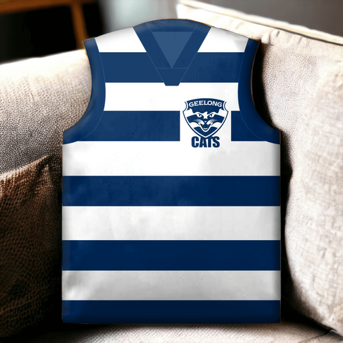 Geelong Cats Guernsey Shaped Cushion