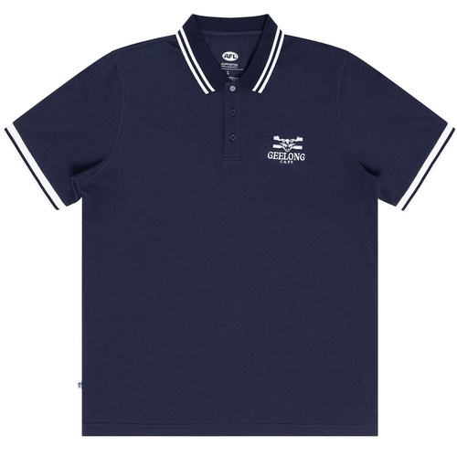 Geelong Cats Mens Cotton Pique Polo