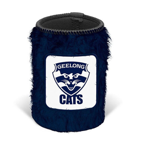 Geelong Cats Fluffy Stubby Holder