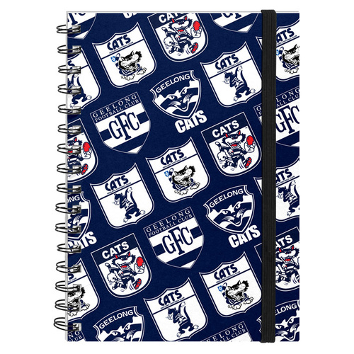 Geelong Cats Retro Hard Cover Notebook