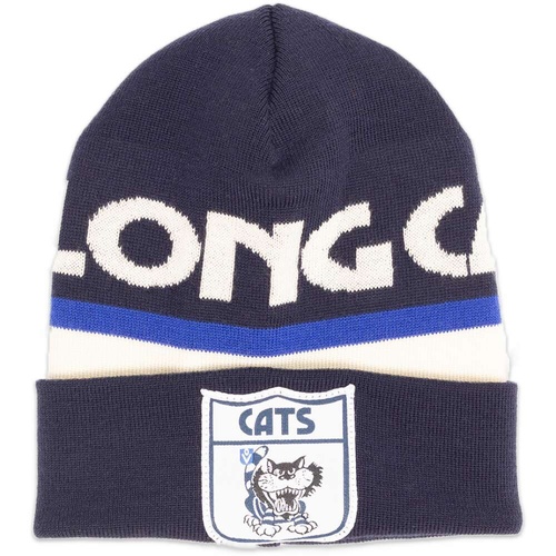 Geelong Cats Merino Wool Throwback Beanie