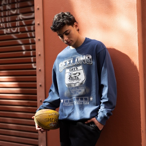 Geelong Cats Mitchell & Ness Shield Crew