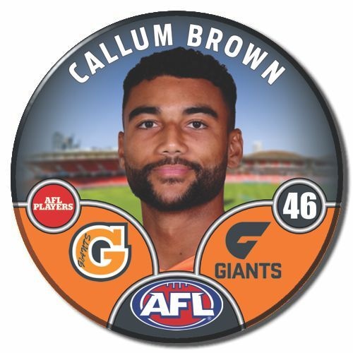 GWS Giants 2025 Player Pin Badge - BROWN