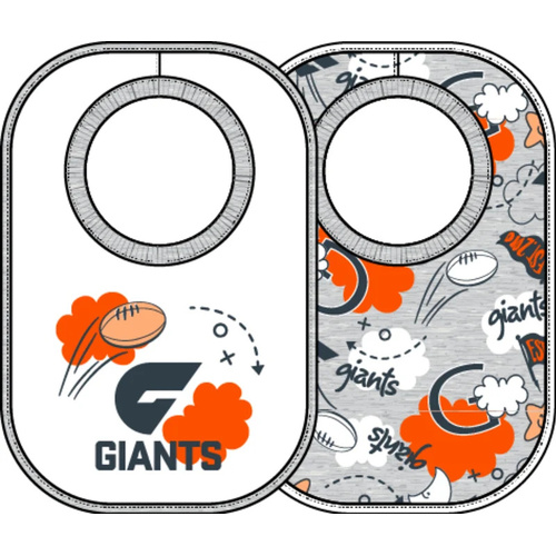 Greater Western Sydney Giants Baby Cloud 2Pk Bibs