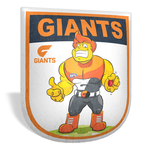 GWS Giants Retro Mascot Cushion