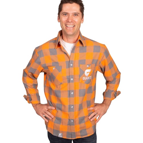 GWS Giants Adults Flannel Shirt Size:XL