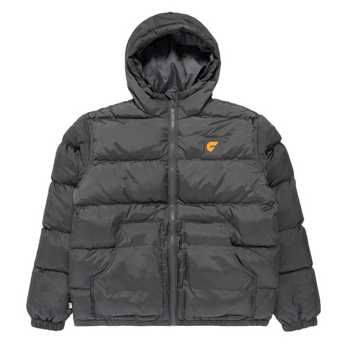 GWS Giants Mens Hooded Puffa Jacket