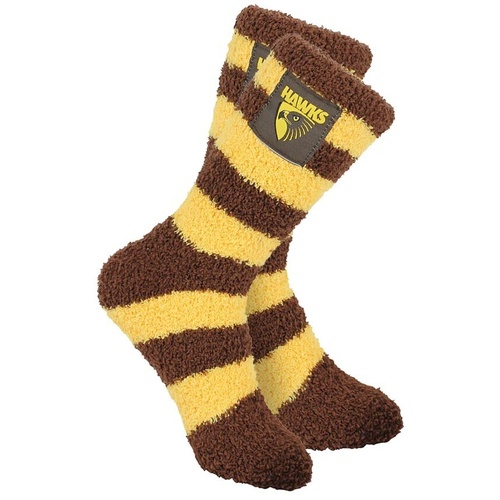 Hawthorn Hawks Fluffy Bed Socks