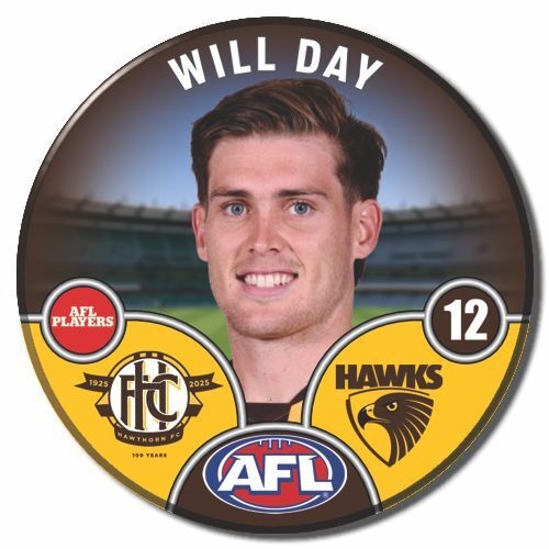 Hawthorn Hawks 2025 Player Pin Badge - DAY